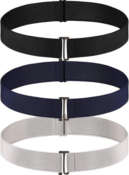 SATINIOR 3 Pieces elastic belt for women Elastic Waist Belt Invisible No Show Belt Adjustable Stretch Free-Buckle Belt for Jeans Pants Dresses Ski...